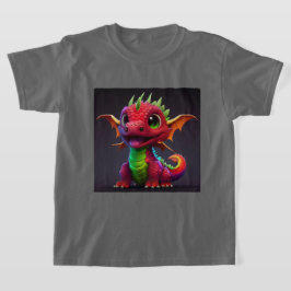 Färgfyllda drakbarn i Lycklig Baby T Shirt