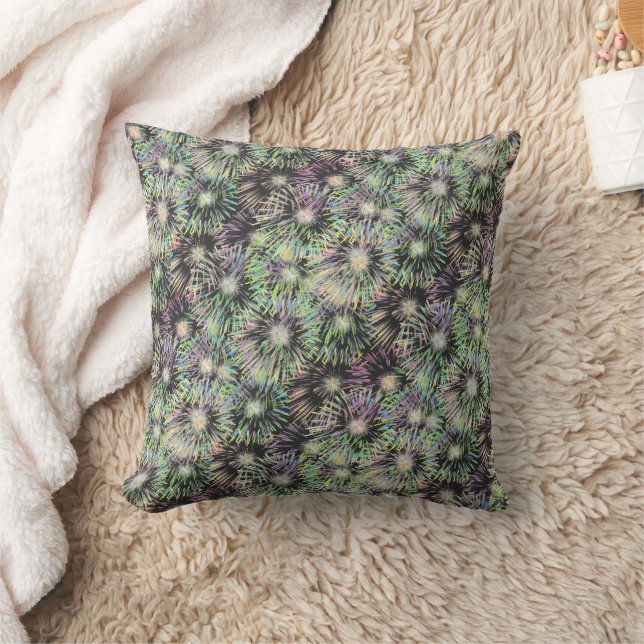 Färgfyllda Fireworks Kudde (Filt)