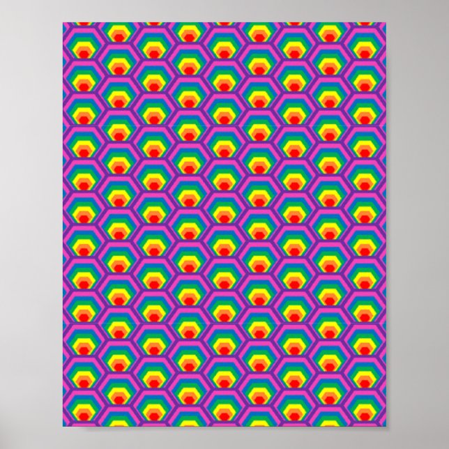 Färgfyllda former av Abstrakt Poster (Framsidan)
