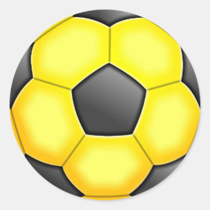 Färgfyllda fotbollar runt klistermärke