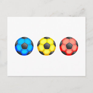 Färgfyllda fotbollar vykort