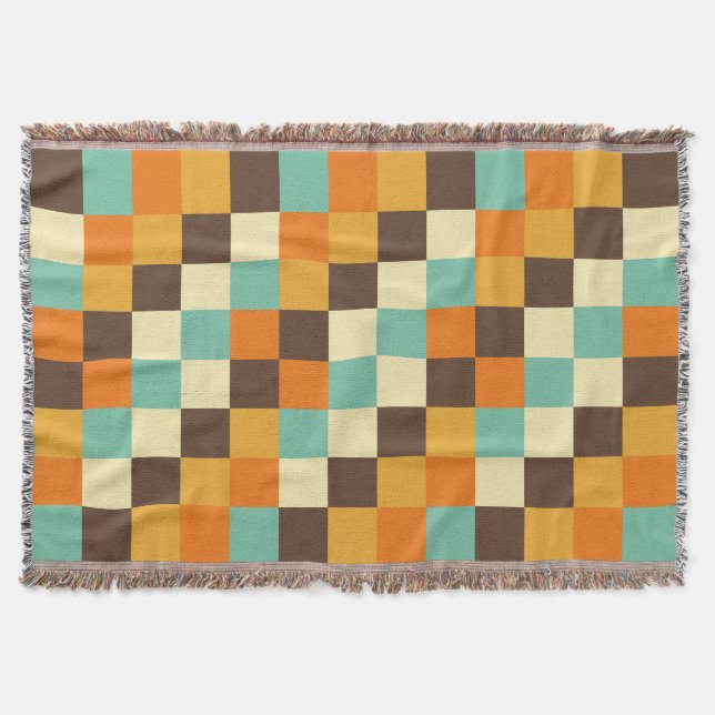 Färgfyllda fyrkanter 05 filt (Framsidan)