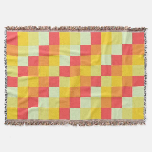 Färgfyllda fyrkanter 07 filt (Framsidan)