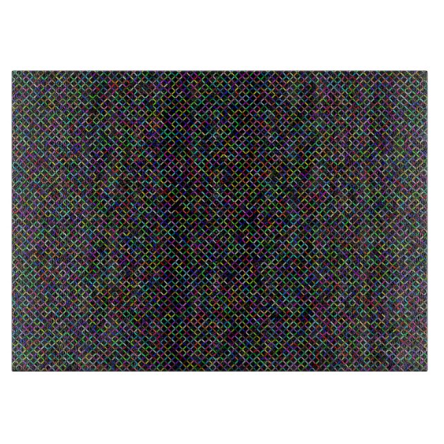 Färgfyllda fyrkanter geometrisk unik vibrant mönst (Framsidan)