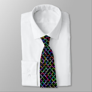 Färgfyllda fyrkanter geometrisk unik vibrant mönst slips