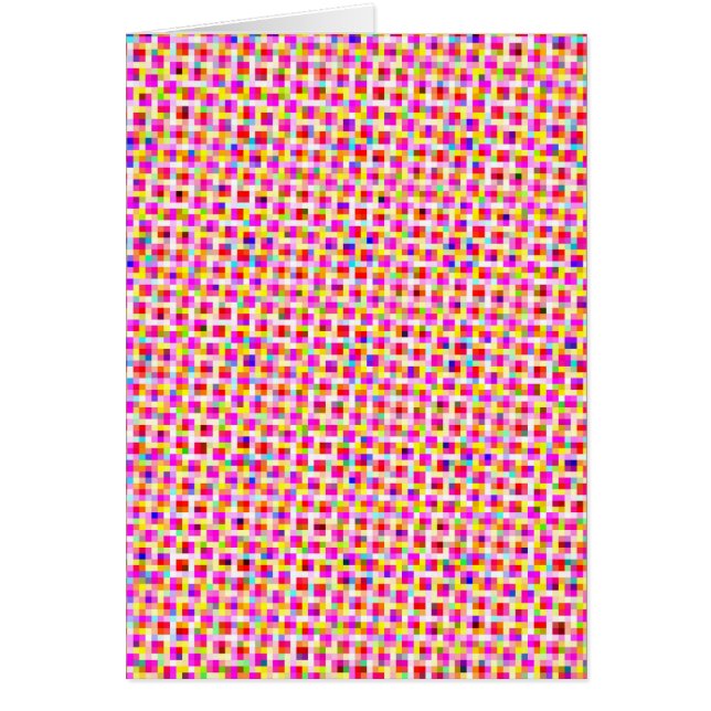 Färgfyllda fyrkanter hälsningskort (Framsidan)