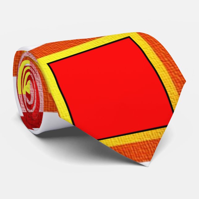 Färgfyllda fyrkanter i manar Designer Ties Färgflä Slips (Rullad)