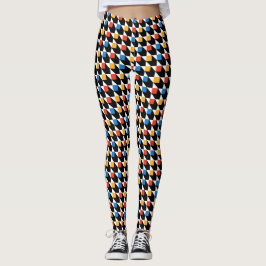 Färgfyllda fyrkanter leggings