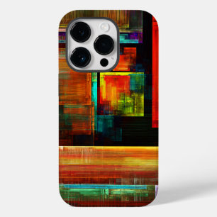 Färgfyllda fyrkanter Modern Abstrakt Art Mönster #