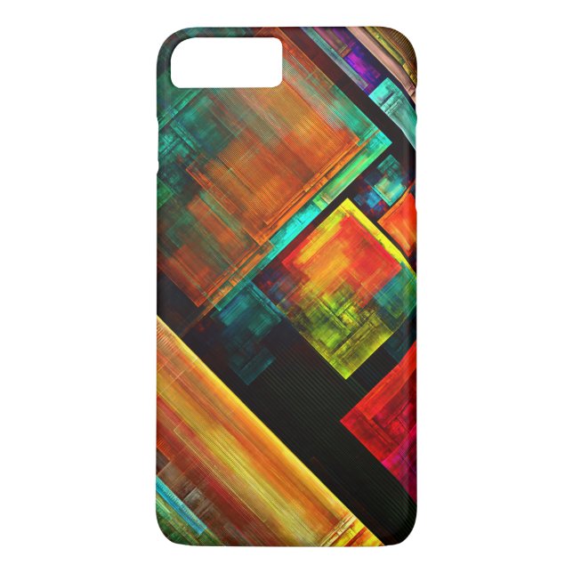 Färgfyllda fyrkanter Modern Abstrakt Art Mönster # Case-Mate iPhone Skal (Baksida)