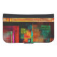 Färgfyllda fyrkanter Modern Abstrakt Art Mönster # Galaxy S4 Plånbok (Framsidan (Horisontell))