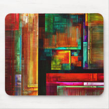 Färgfyllda fyrkanter Modern Abstrakt Art Mönster #