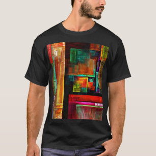 Färgfyllda fyrkanter Modern Abstrakt Art Mönster # T Shirt