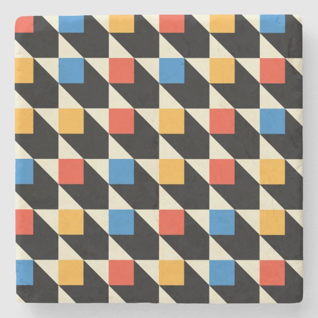 Färgfyllda fyrkanter stenunderlägg (Framsidan)