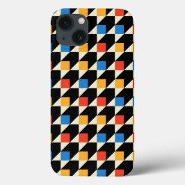 Färgfyllda fyrkanter, telefonväska