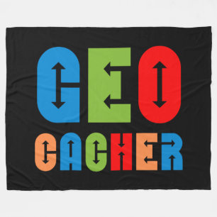 Färgfyllda Geocacher-pilar Fleecefilt