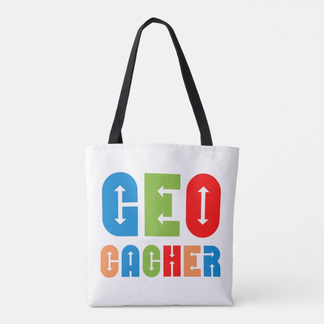 Färgfyllda Geocacher-pilar Tygkasse (Baksida)