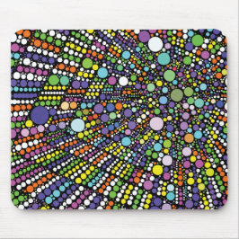 Färgfyllda geometriska cirklar musmatta