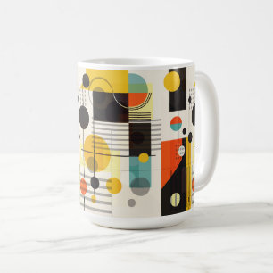 Färgfyllda geometriska former - komposition kaffemugg