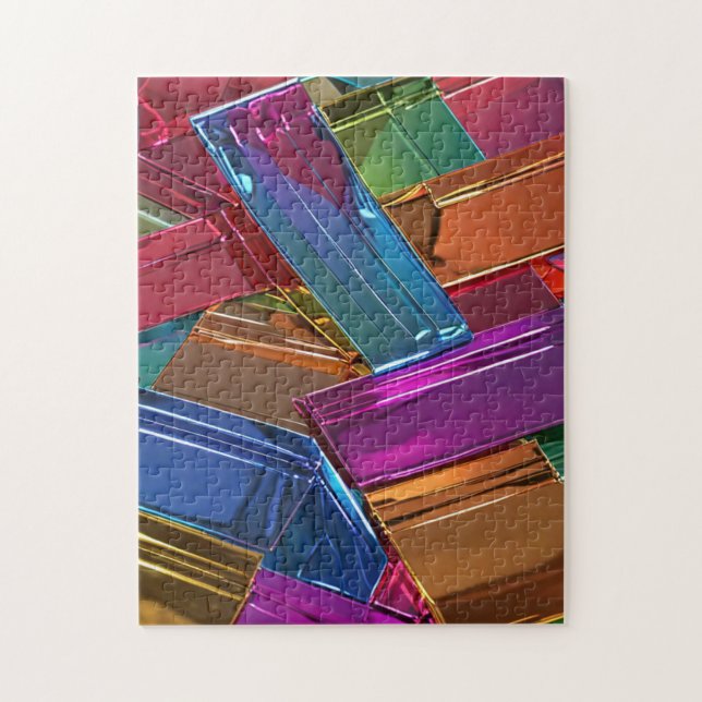 Färgfyllda glasblock - pussel (Vertikal)