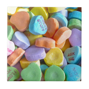 Färgfyllda godis Hearts Kakelplatta