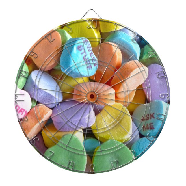 Färgfyllda godis Hearts Piltavla (Framsidan)