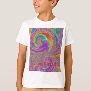 Färgfyllda Grattis på födelsedagen Kids T Shirt
