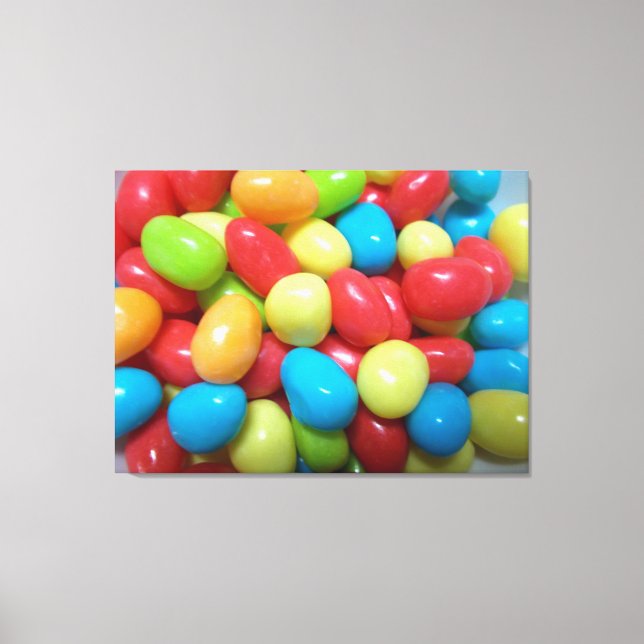 Färgfyllda gumbollar Stretcherat Kanvastryck (Framsida)