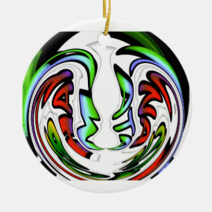 Färgfyllda Hakuna Matata har en trevlig dag färgst Julgransprydnad Keramik