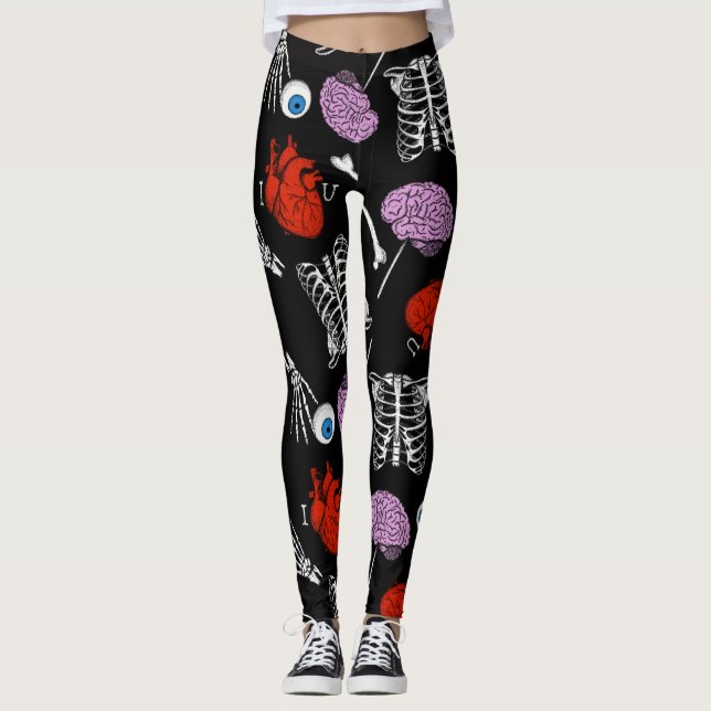 Färgfyllda halloween Leggings (Framsida)