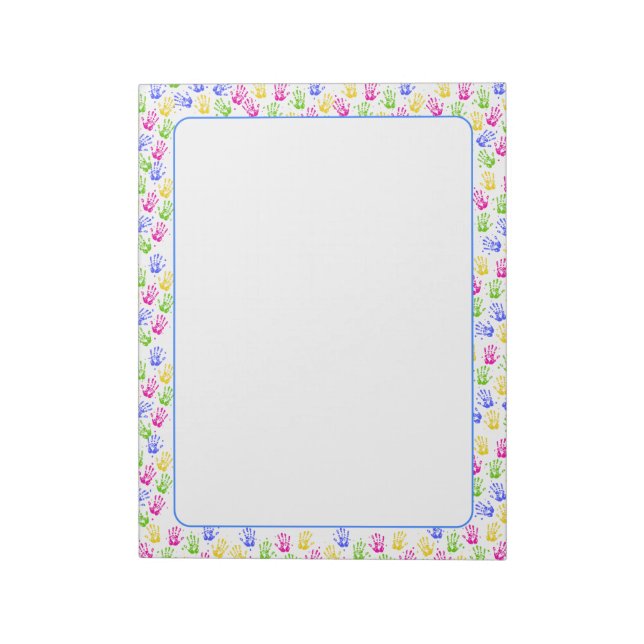 Färgfyllda handutskrift av barn anteckningsblock (Roterad)