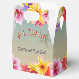 Färgfyllda hawaiiska blommor Bröllop Thmet Presentaskar