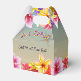 Färgfyllda hawaiiska blommor Bröllop Thmet Presentaskar