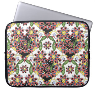 Färgfyllda hjärtan, sömlös romantisk Mönster. Laptop Fodral