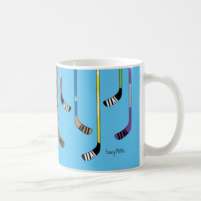 Färgfyllda Hockey Sticks Kaffemugg (Höger)