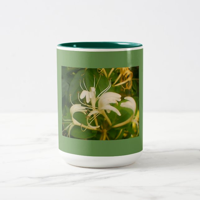 Färgfyllda honeysuckles Två-Tonad mugg (Center)
