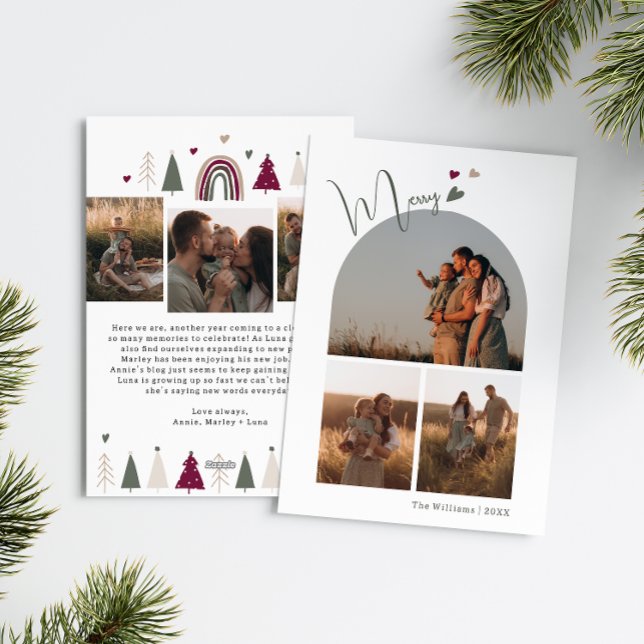 Färgfyllda hörn Arch Merry Sex fotojul Julkort (Skapare uppladdad)