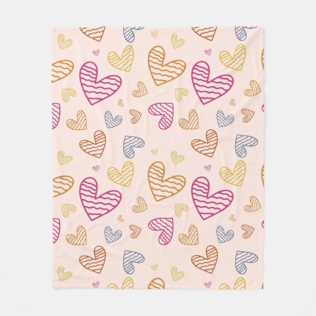 Färgfyllda hörn fleecefilt (Framsidan)