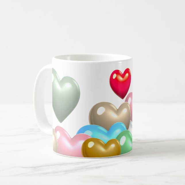Färgfyllda hörn kaffemugg (Framsida vänster)