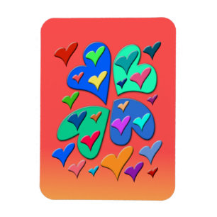 Färgfyllda hörn magnet