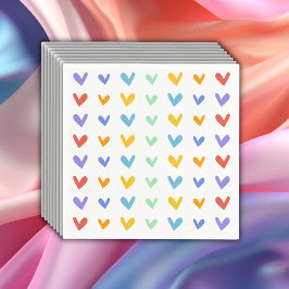 Färgfyllda hörn möts med Retro Rainbow Baby Shower Pappersservett