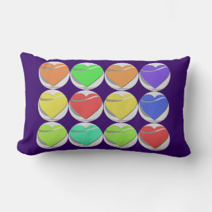 Färgfyllda hörn Pillow Lumbarkudde