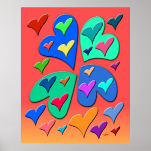 Färgfyllda hörn poster