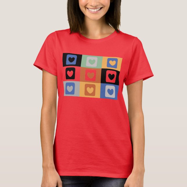Färgfyllda hörn T-shirt (Framsida)