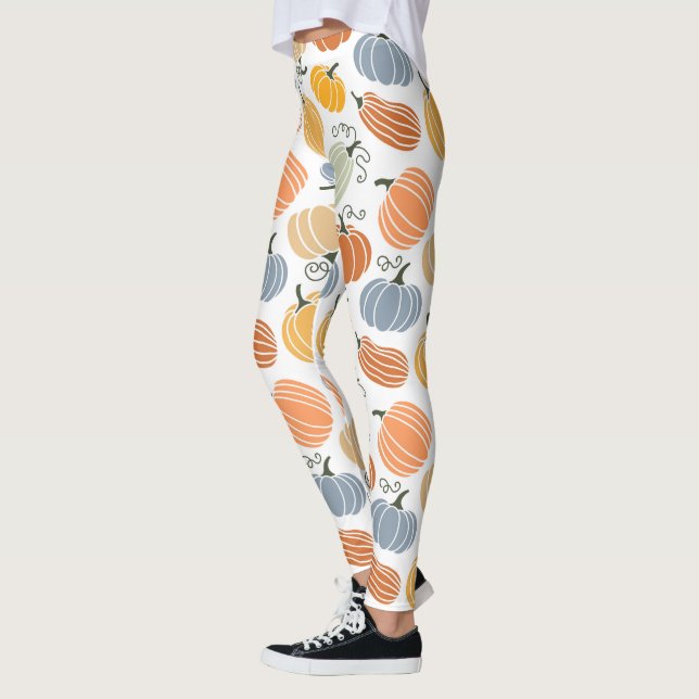 Färgfyllda höstpumkins Mönster Leggings (Vänster)