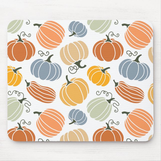 Färgfyllda höstpumkins Mönster Musmatta (Framsidan)