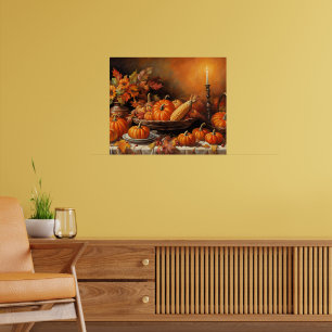Färgfyllda höstpumpar poster