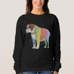 Färgfyllda Hund för utmatning av matta med färgat T Shirt