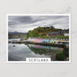 Färgfyllda hus i Portree, Skye Vykort