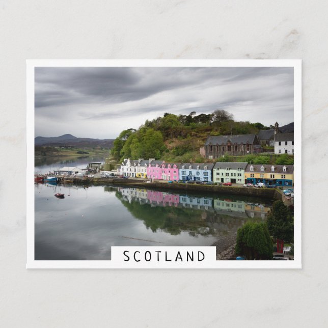Färgfyllda hus i Portree, Skye Vykort (Framsida)